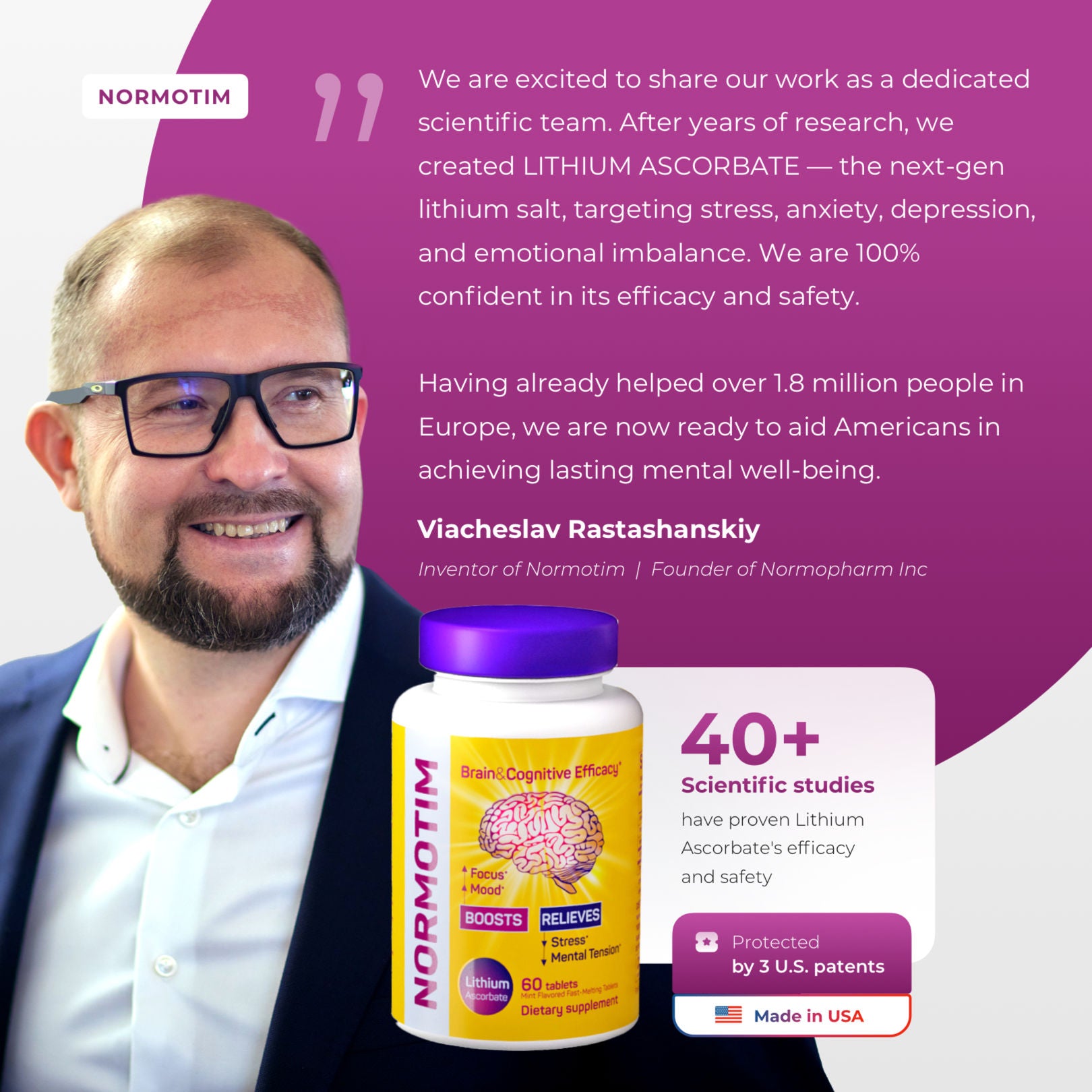 Normotin Sol Normotim Focus & Memory Booster, Antistress Supplement, Mood Enhancer